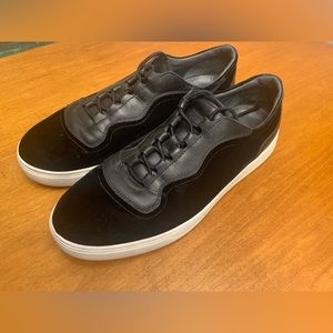 Salvatore Ferragamo Black Velvet Sneakers